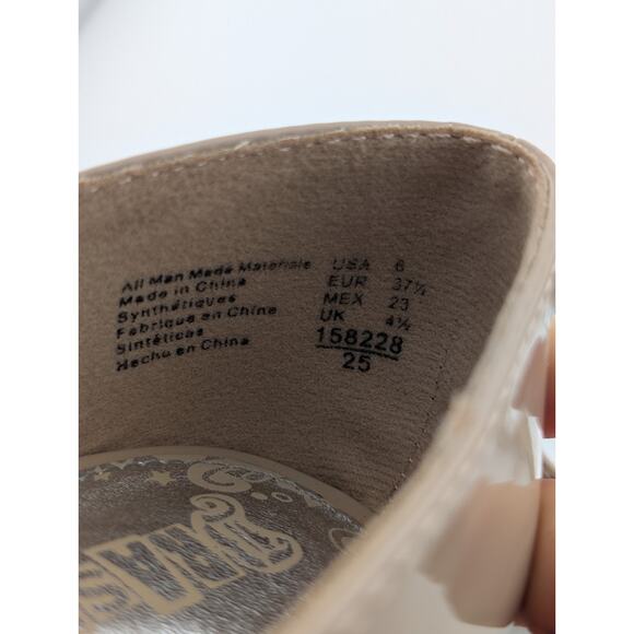 Brash Women's Size 6 Ballet Flats Beige Nude Faux Patent Leather Pointy With Box - Picture 9 of 10